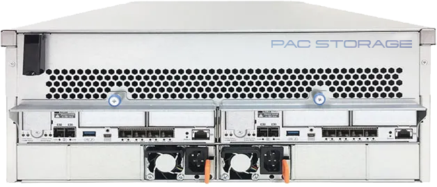 PS-3000-4U-60-Bay-rear-view-with-Dual-Controllers-8x-1Gb-host-ports
